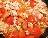 簡単時短！鶏ひき肉とトマトのスパゲッティ作り方1写真