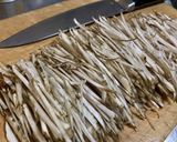春菊とゴボウの胡麻ポン酢和え作り方4写真