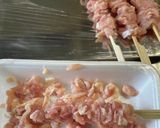 お値打ちな切り込み肉で食べやすい焼き鳥♪作り方2写真