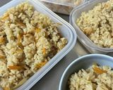 豚天のカレー味☆鳥ごぼう炊き込みご飯弁当作り方10写真