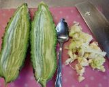 ゴーヤと油揚げのピリ辛炒め作り方1写真
