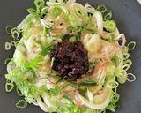 簡単☆肉味噌＆薬味の冷製うどん作り方3写真