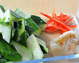 ごま油が香る胡瓜とザーサイの中華風浅漬け作り方1写真