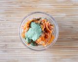 冷やしとろろキムチ納豆蕎麦作り方1写真