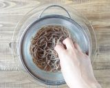 冷やしとろろキムチ納豆蕎麦作り方3写真