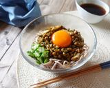 冷やしとろろキムチ納豆蕎麦作り方4写真