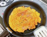たこ焼き粉で♪キムチとししとうのチヂミ作り方5写真