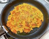 たこ焼き粉で♪キムチとししとうのチヂミ作り方7写真