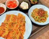 たこ焼き粉で♪キムチとししとうのチヂミ作り方10写真