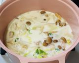 白菜と鶏肉のミルクスープ作り方4写真