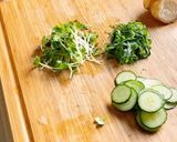 夏野菜×さば水煮缶でサッパリ冷や汁作り方2写真