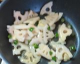 時短簡単☆蓮根とエノキとワカメの塩パスタ作り方5写真