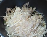 時短簡単☆蓮根とエノキとワカメの塩パスタ作り方6写真