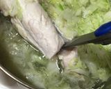 鶏むね肉と千切りキャベツスープ作り方3写真
