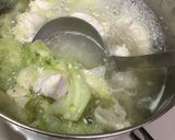 鶏むね肉と千切りキャベツスープ作り方4写真