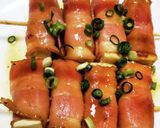 お豆腐のベーコン巻き♪ニンニク醤油味♡作り方5写真