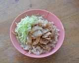 豚の生姜焼きのせ☆玄米丼作り方4写真