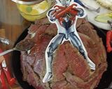ウルトラマンお肉ケーキ作り方3写真