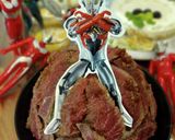 ウルトラマンお肉ケーキ作り方4写真