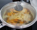 かぼちゃと小松菜のお味噌汁。作り方3写真