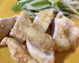 油淋鶏#らっきょう甘酢活用✨柔らか鶏胸肉作り方4写真