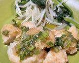 油淋鶏#らっきょう甘酢活用✨柔らか鶏胸肉作り方5写真