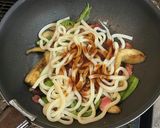 茄子の焼きうどん作り方5写真