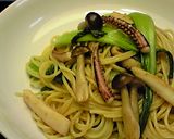 ☆イカと青梗菜のオイスターパスタ☆作り方5写真