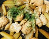 新ジャガと鶏肉のオイスターソース炒め作り方3写真
