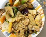 オイきな粉クリーム味豚こま大根青椒肉絲風作り方14写真