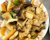 オイきな粉クリーム味豚こま大根青椒肉絲風作り方16写真