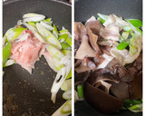 ふわふわ玉子の豚肉とキクラゲ炒め丼☆弁当作り方3写真