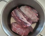 《韓国風》牛バラ肉のスユク寄せ鍋作り方1写真