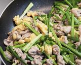 豚肉とニラの卵炒め作り方7写真