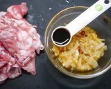 簡単！豚メンマ　豚キムチ風作り方1写真