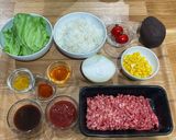 クリスマスに★彩りタコライスのカップご飯作り方1写真