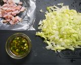 レンジで簡単!黄金レタス炒飯作り方1写真