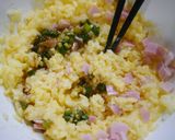 レンジで簡単!黄金レタス炒飯作り方3写真