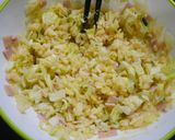 レンジで簡単!黄金レタス炒飯作り方4写真