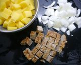 レンジで簡単！ハンバーグリメイク肉じゃが作り方1写真