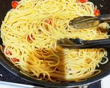 バジルソースからのカプレーゼからのパスタ作り方13写真