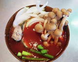 さば缶とトマトジュースの具だくさん味噌汁作り方2写真
