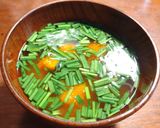 さつま芋と生ニラのお味噌汁作り方7写真