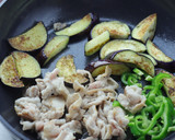 茄子と豚肉のウスターソース炒め作り方4写真