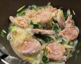 ギリシャ料理　豚肉とセロリのアブゴレモノ作り方7写真