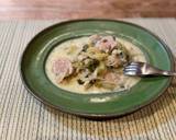 ギリシャ料理　豚肉とセロリのアブゴレモノ作り方14写真