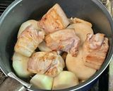 豚バラ肉ブロックと大根の梅干し煮作り方6写真