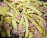 青バナナとベーコンのバター醤油炒め作り方8写真