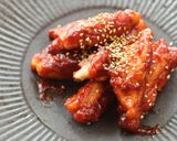 鶏手羽中ヤンニョムチキン作り方4写真