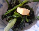 簡単★冷凍菜の花のバターめんつゆパスタ作り方1写真